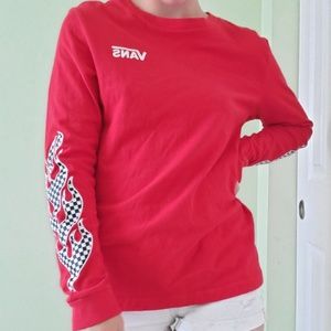 Red Vans Long Sleeve